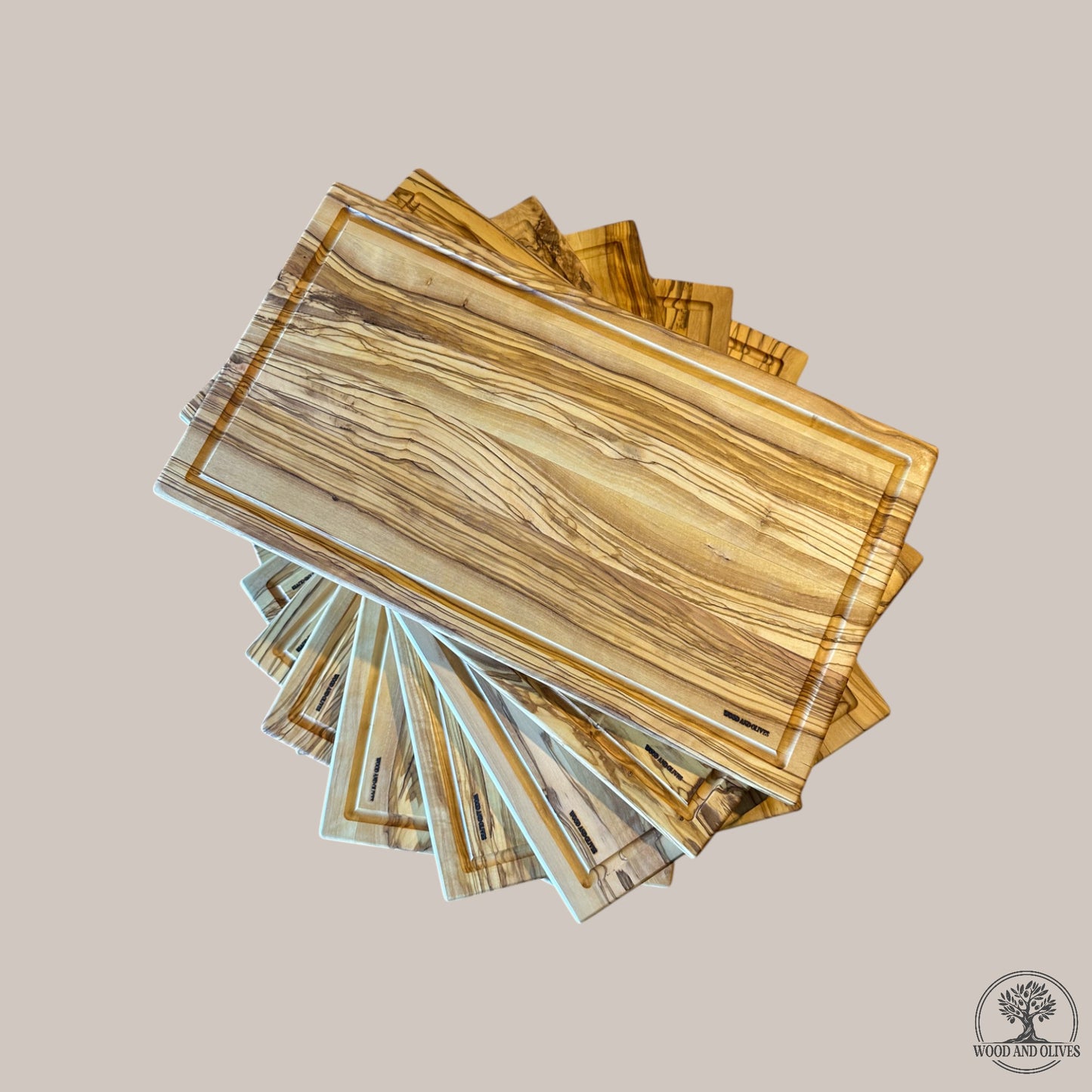 Olijfhouten Plank met Sapgeul