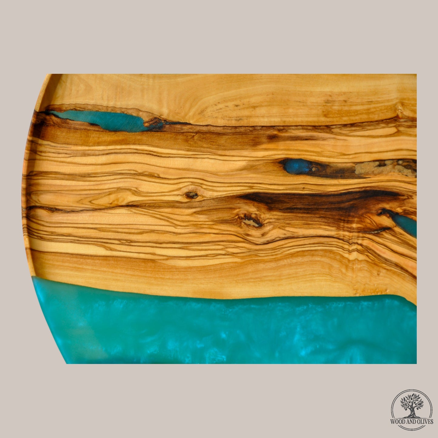 Olijfhouten Serveerbord met Epoxy