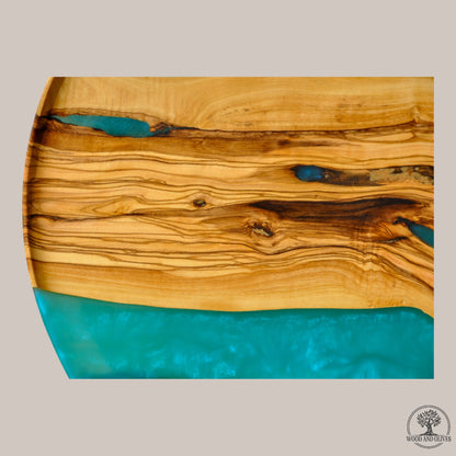 Olijfhouten Serveerbord met Epoxy