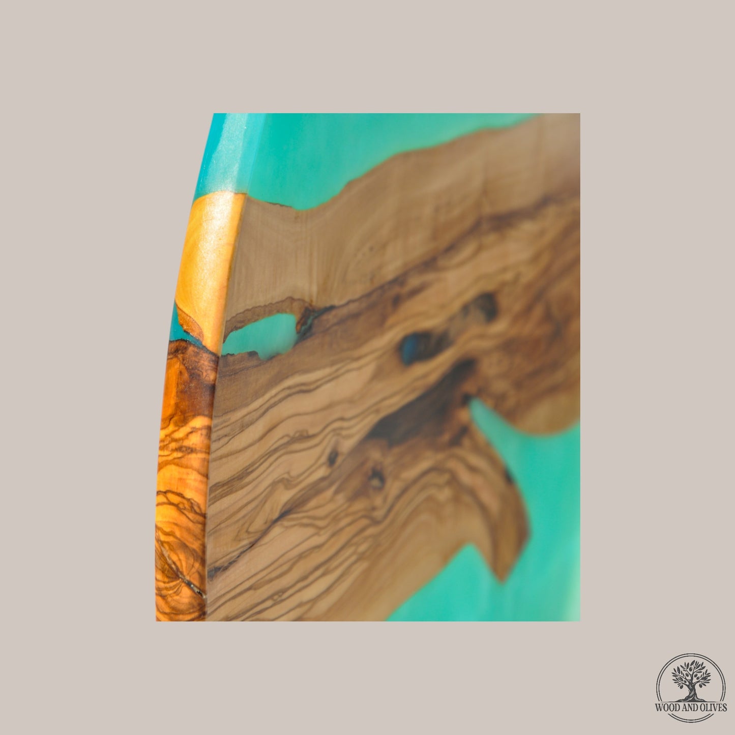 Olijfhouten Serveerbord met Epoxy