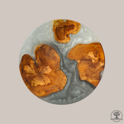Olijfhouten Serveerplank met Epoxy (Rond)