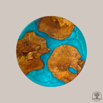 Olijfhouten Serveerplank met Epoxy (Rond)