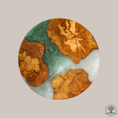 Olijfhouten Serveerplank met Epoxy (Rond)