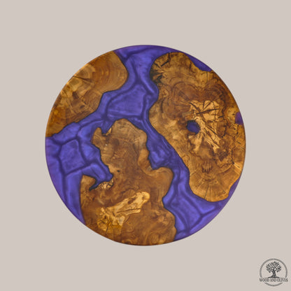 Olijfhouten Serveerplank met Epoxy (Rond)