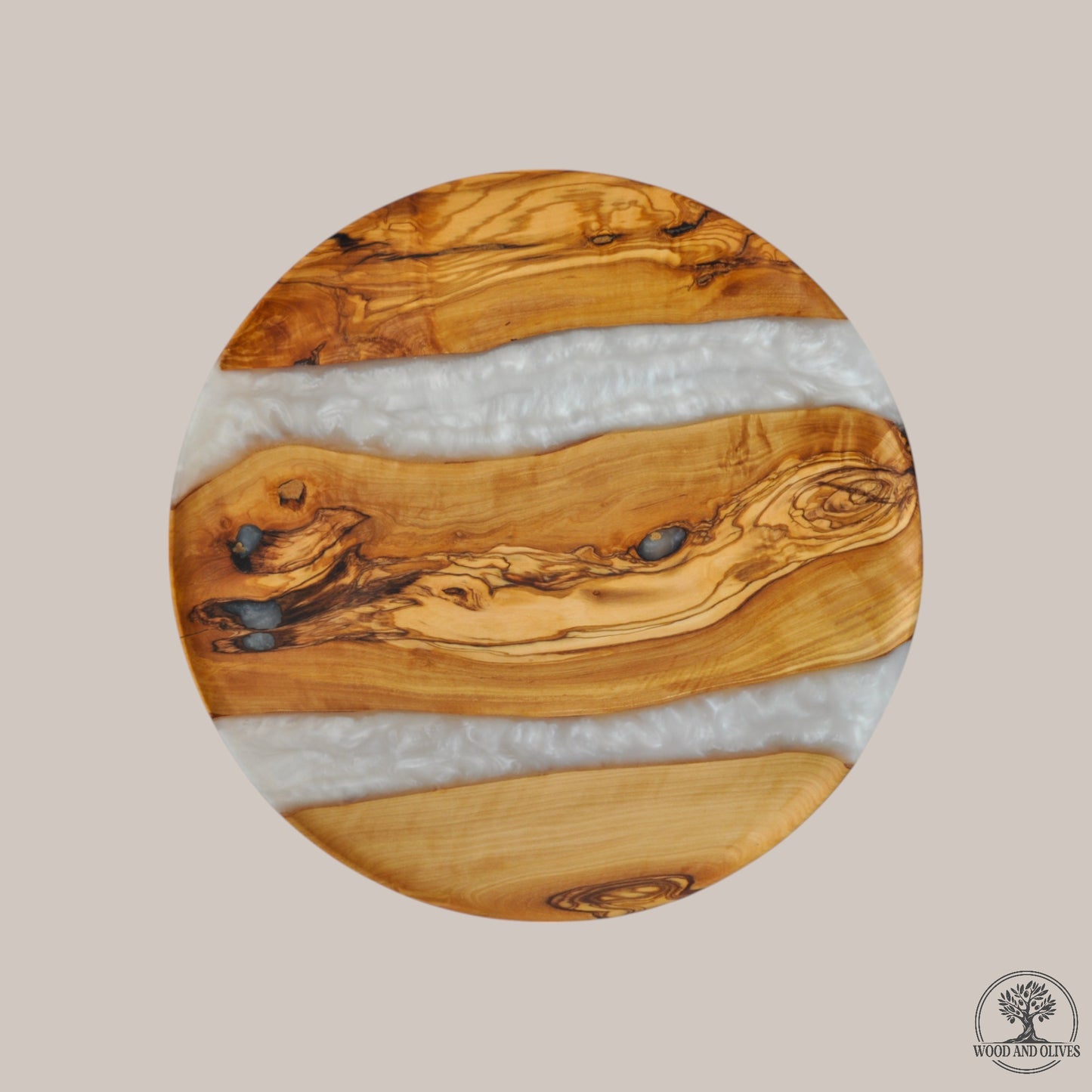 Olijfhouten Serveerbord met Epoxy