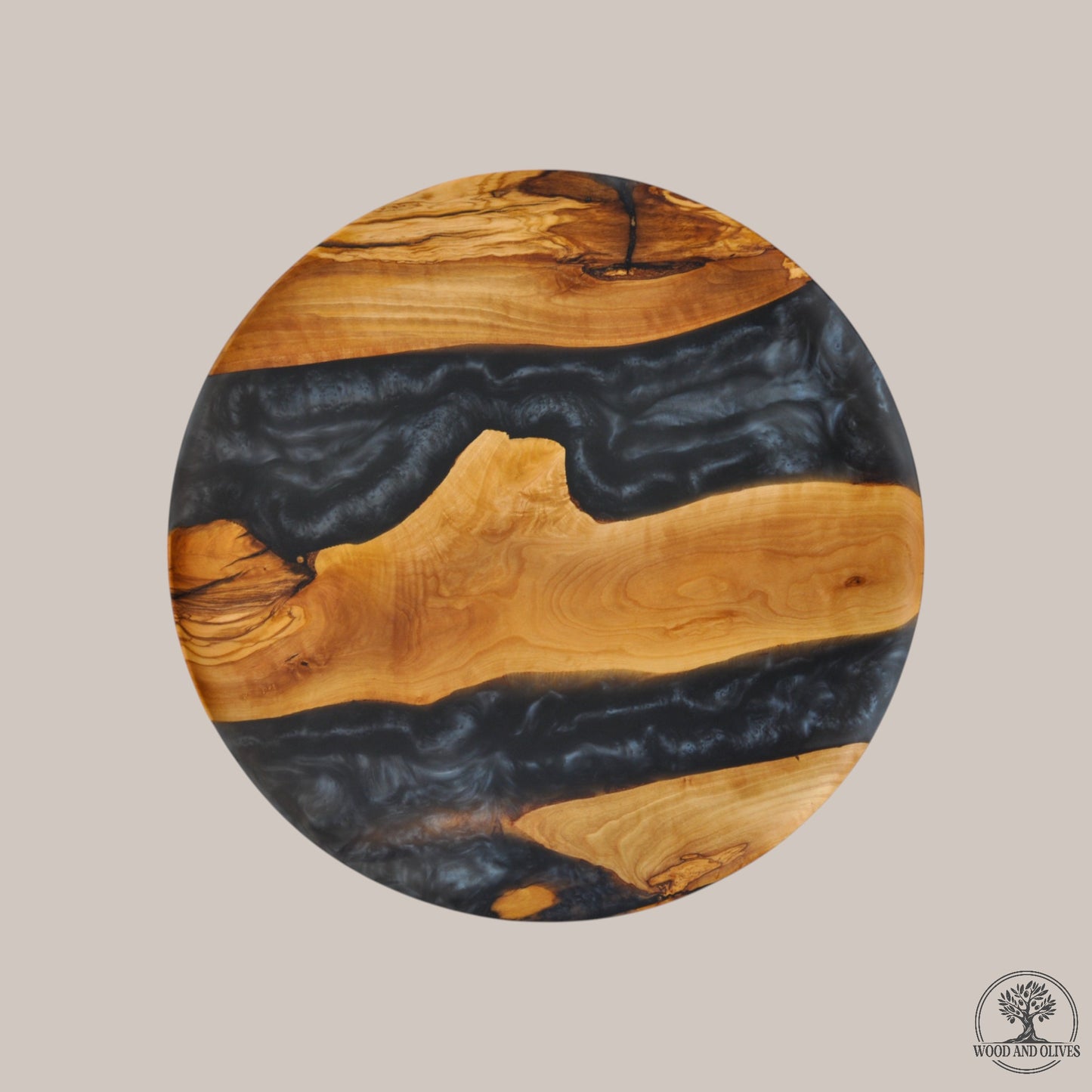 Olijfhouten Serveerbord met Epoxy