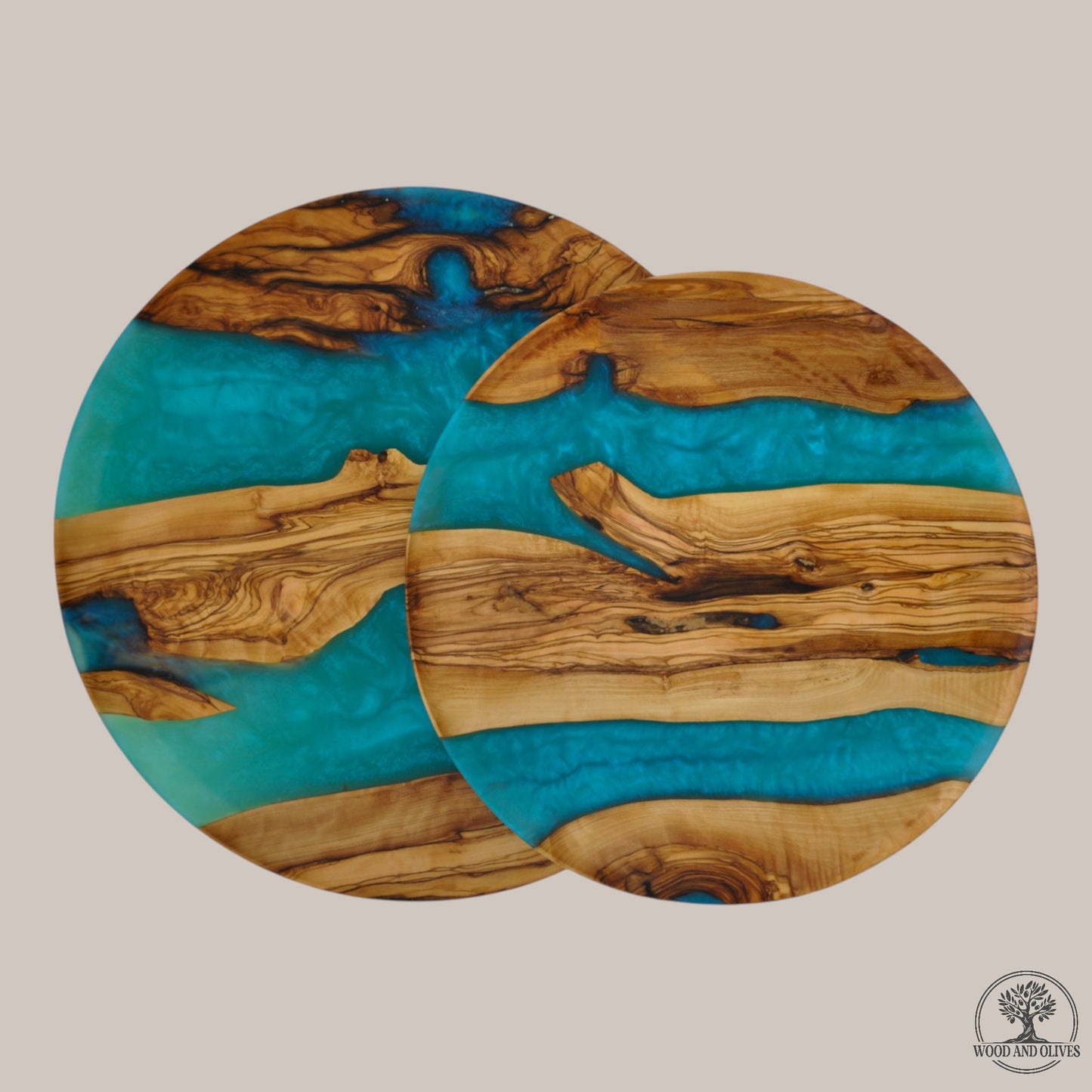 Olijfhouten Serveerbord met Epoxy