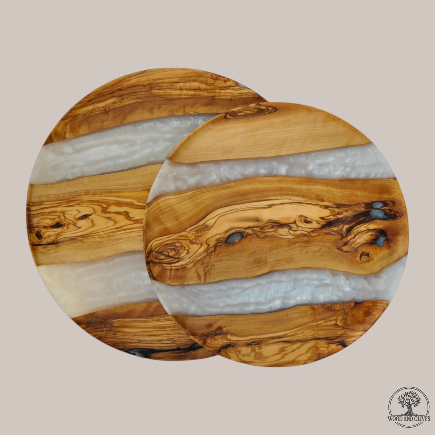 Olijfhouten Serveerbord met Epoxy