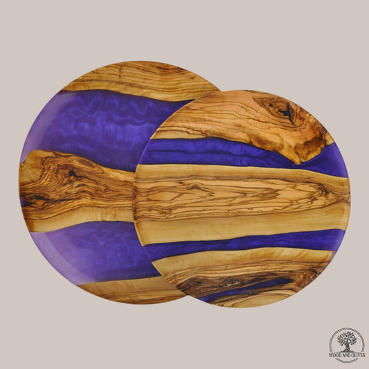 Olijfhouten Serveerbord met Epoxy